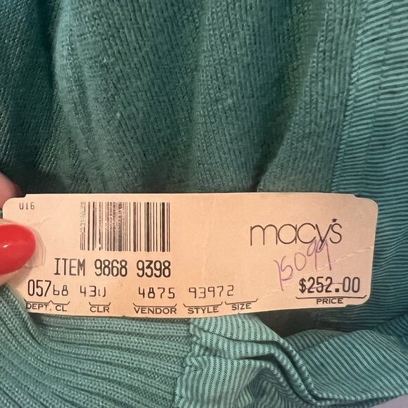 Vintage Marc D’alcy Sweater 80s Women’s Embroidery Embellished Size Small Green - Picture 6 of 12